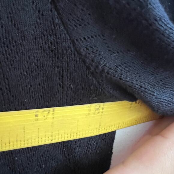 Cotton‎ On Black Knit Cardigan Minimalist Clean Girl Academia Goth Medium - Picture 6 of 6